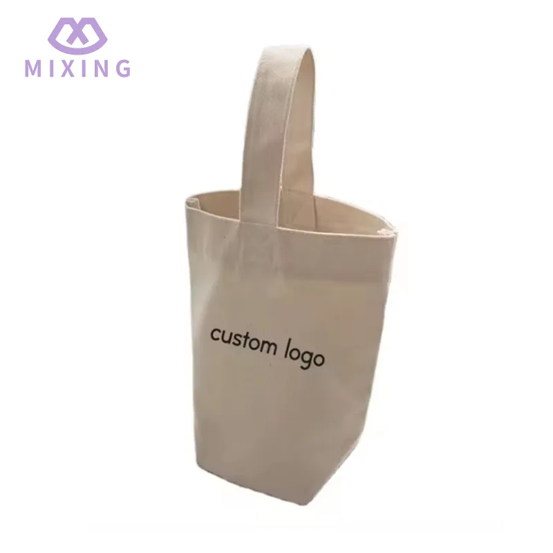 Tote bot di vino in tela