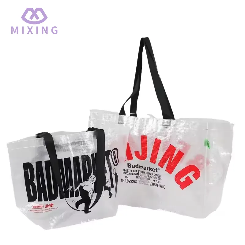 Borsa tote in tessuto PP trasparente