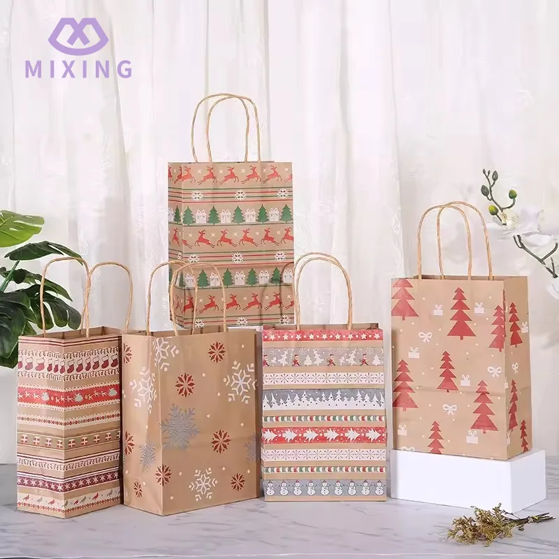 Kraft Christmas Gift Borse