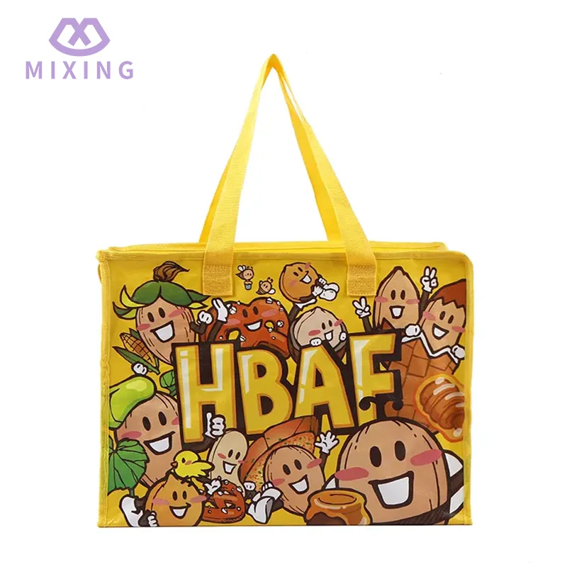 Borsa tote in tessuto PP con cerniera